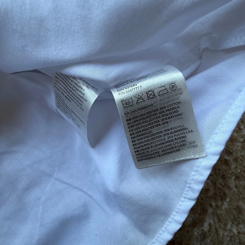 H&M Boys White Casual Button-Down Shirt Sz 10 yrs